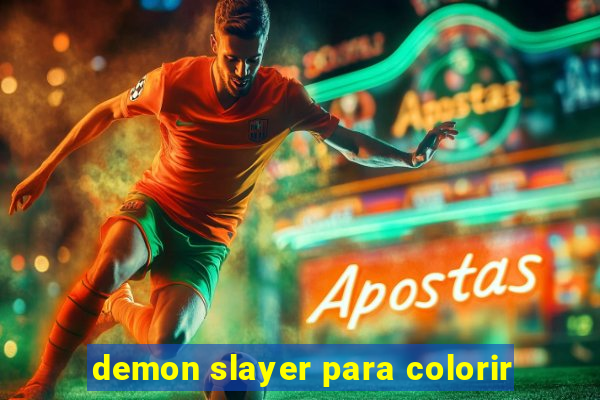 demon slayer para colorir